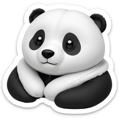 Panda We Bare Bears Neck Pillow With Hood Miniso We Bare Bears Collection U-shaped Pillow sticker