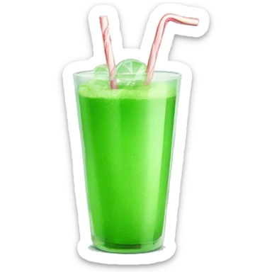 Green drink with candy sticker