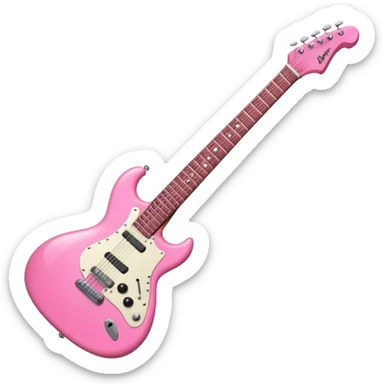 Guitar electric pink sticker