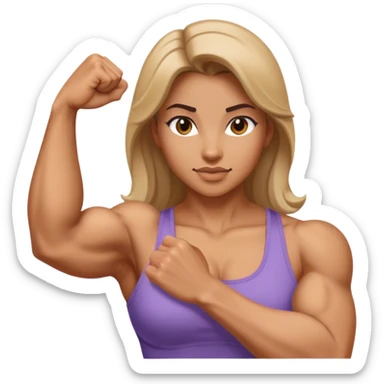 average women show biceps sticker
