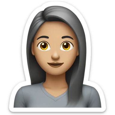 Computer science woman lighter skin and straight hair sticker