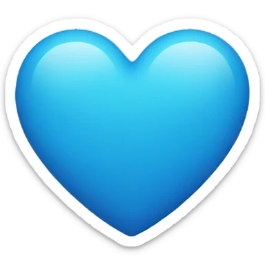 Blue heart sticker