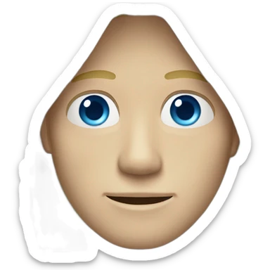 White Man very long blond hair with blue eyes sticker