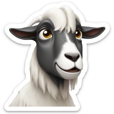 funny crying goat sticker