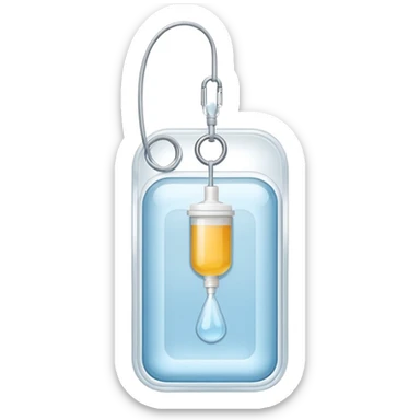 IV bag medication hanging sticker
