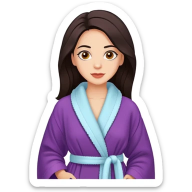 Actress Zoya Berber in a dressing gown sticker