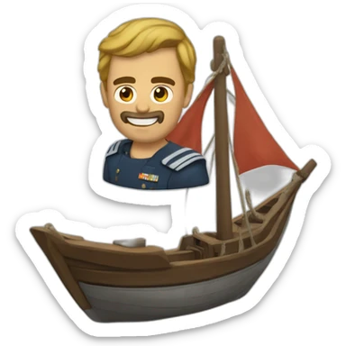 un barco de guerra sticker