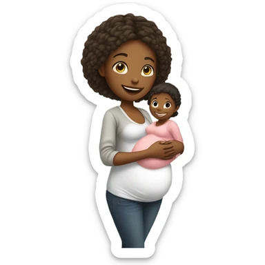 pregnant girl sticker