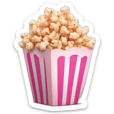 Pink popcorn sticker