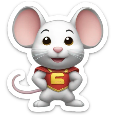 Mighty super mouse sticker