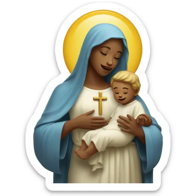 holy Mary with baby Jesus sticker