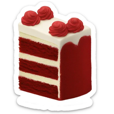 Red velvet cake with 3 layers sticker