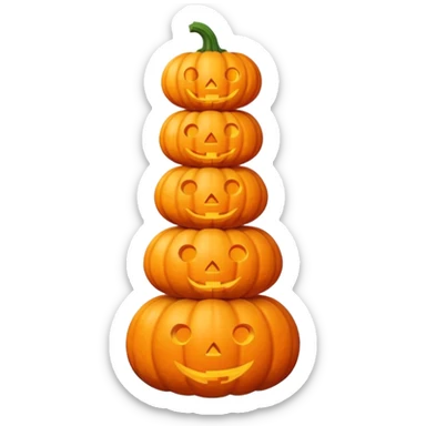 Pumpkin Stack – Three pumpkins stacked like a tower sticker