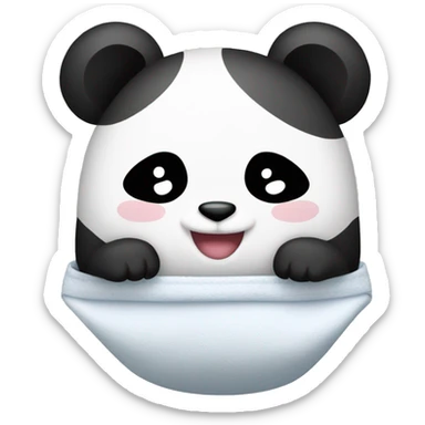 panda in a nappy sticker