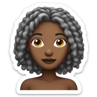 Black woman with locs and gray edges sticker
