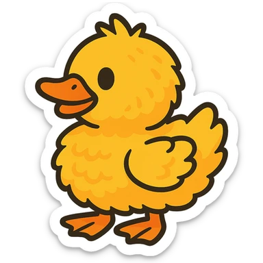 fluffy ducky sticker