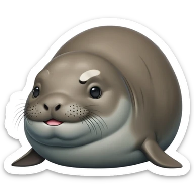 Super super fat unbelievably fat monk seal sticker
