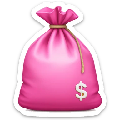 pink money bag sticker