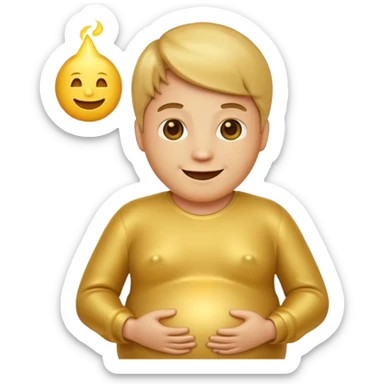 golden pregnant man emoji sticker