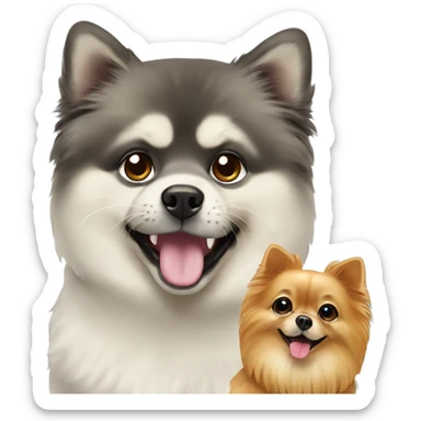 Seal with pomeranian dog sticker