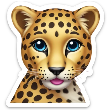 lisa frank cheetah sticker