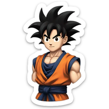 Goku black colour hair upper body sticker