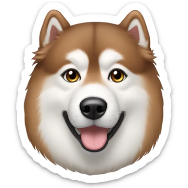 Red Alaskan malamute  sticker