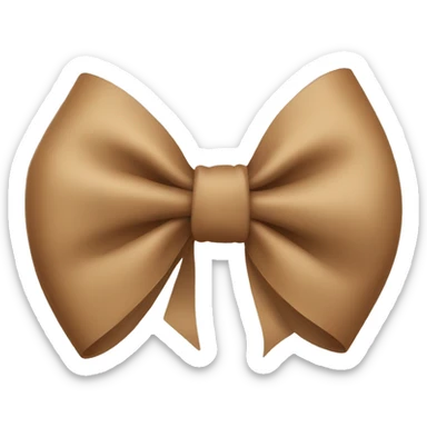 Light brown bow sticker