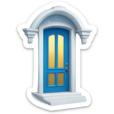 blue door opened to heaven sticker