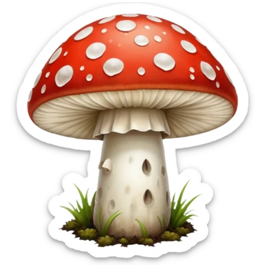 amanita muscaria in the void sticker