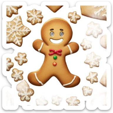 Gingerbread man cookie  sticker