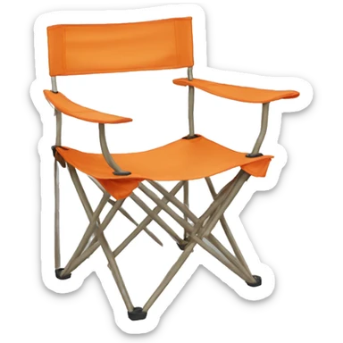Orange camping chair sticker