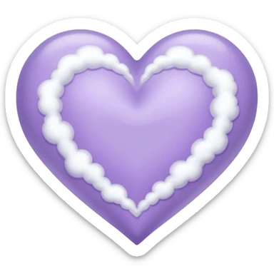 lavender heart with a cloud sticker