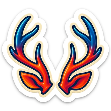 Pair of antlers sticker