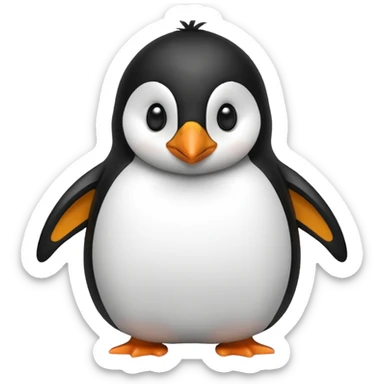 Pingouin qui vient de se réveiller  sticker