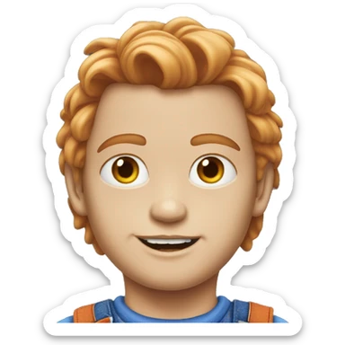 Create the Twin brother of Chucky, who looks identical sticker