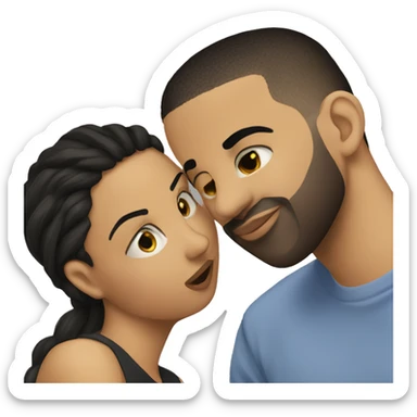 Drake kissing Ishowspeed sticker