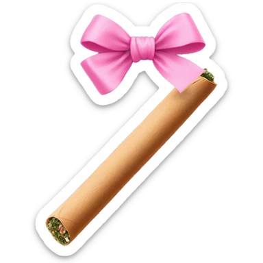 rolled cbd blunt add pink bow sticker