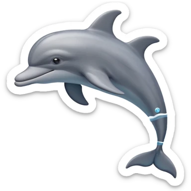 dolphin swimming sticker