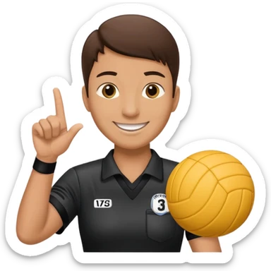 a ref adding a point to a volleyball scorekeeper sticker