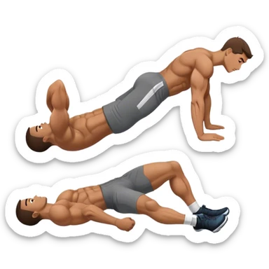 side-view of guy doing decline abdominal Crunches with sixpack sticker
