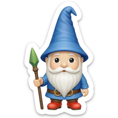 Gnomo da giardino con cappello  sticker