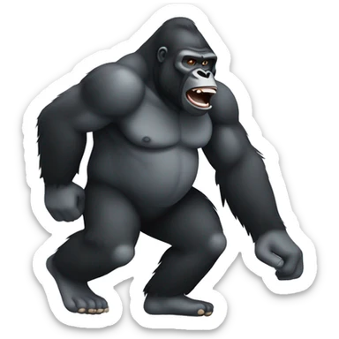 Gorilla dragging knuckles sticker