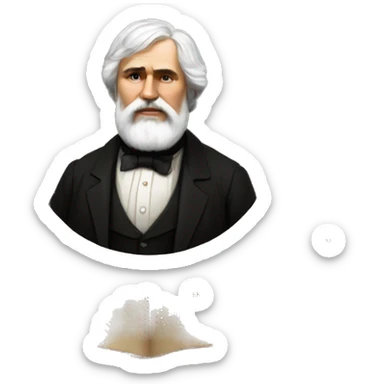 Ivan Turgenev Russian Author with a book sticker