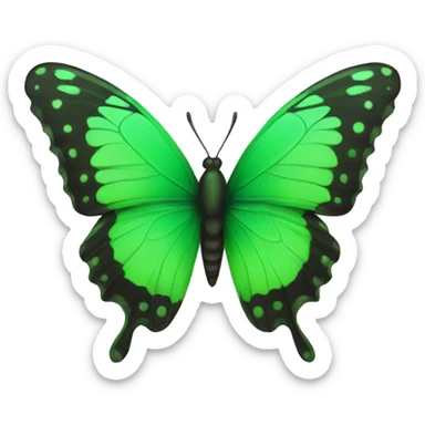 bright green butterfly sticker