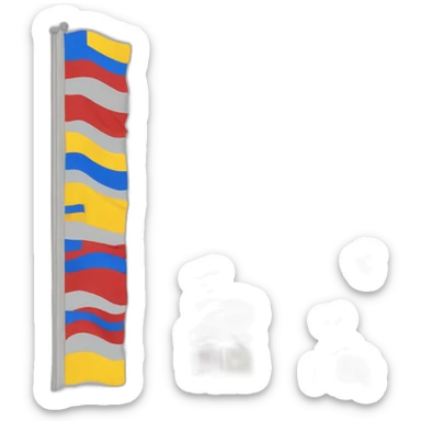 Vertical tricolor flag red yellow and blue  sticker