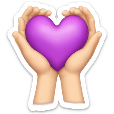 heart with hands with something
 sticker