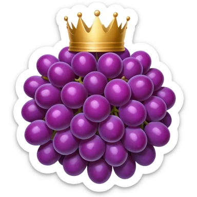 Purple grape crown sticker