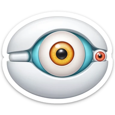 Pill with and eyeball inside  sticker