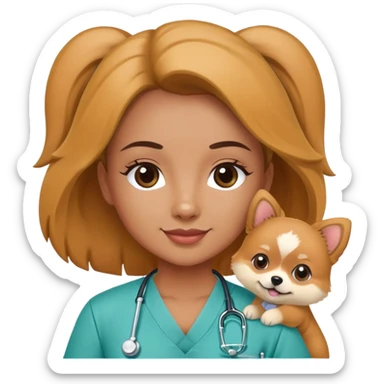 brazilian veterinary nurse with lulu pomeranian sticker